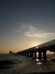 Fototapeta na wymiar Sunset over the jetty