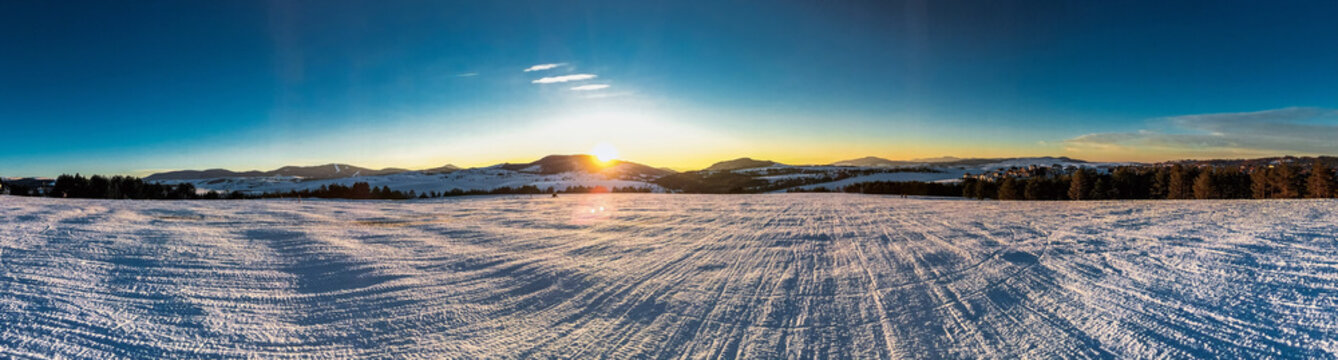 Sunset on the mountin