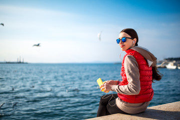 Sport woman on the beach