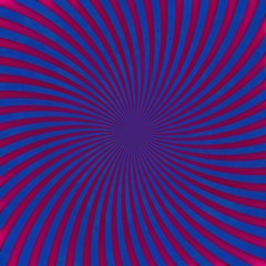Red swirl on blue background