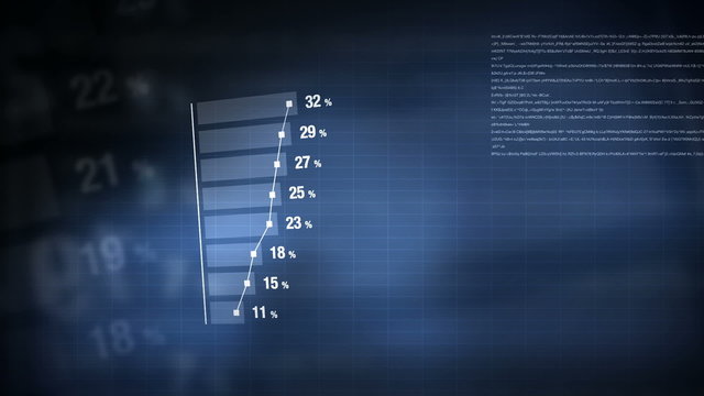 Animated Infographics Histogram Bar Graph Chart as Data Analysis