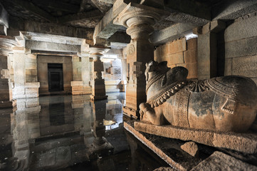 Fototapeta na wymiar Underground Shiva temple at Hampi