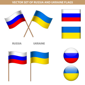 Dedicated to the conflict between Russia and Ukraine. Set of vec