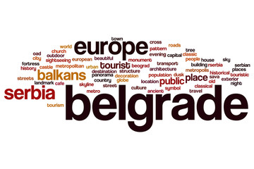 Fototapeta premium Belgrade word cloud