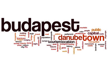 Obraz premium Budapest word cloud