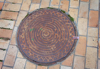 Hatch cover in Kiev, Ukraine