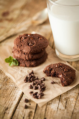 Double chocolate chip cookies