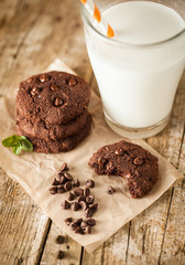 Double chocolate chip cookies