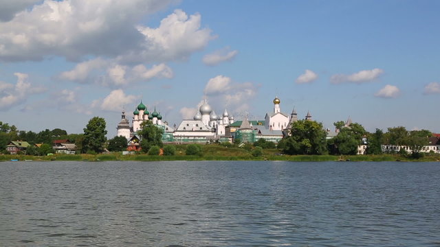 Kremlin in Rostov the Great, Russia, view from the Nero lake