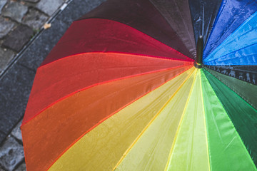 Multicolored umbrella
