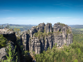 Fototapeta na wymiar Rock formation in Saxon Switzerland, Germany