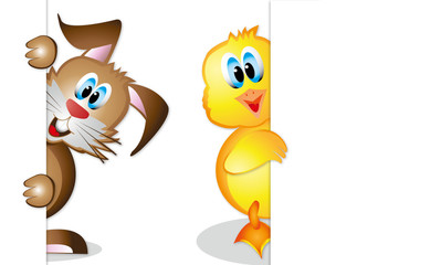 Hase und Küken