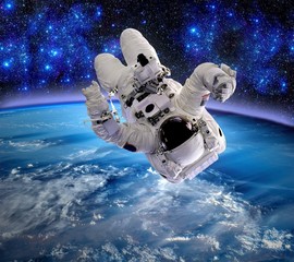 Obraz na płótnie Canvas Astronaut Relax Upside Down