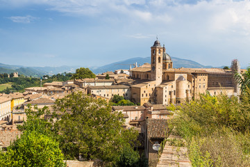 Fototapeta na wymiar medieval castle in Urbino, Marche, Italy