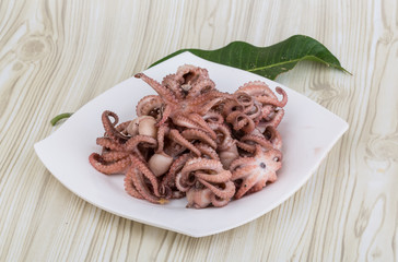 Boiled octopus