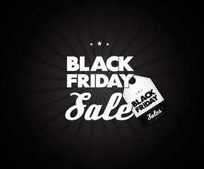 Black Friday Sale poster element. Creative lettering. Sales