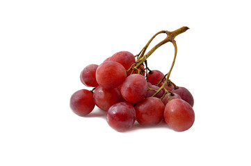 Red grape isolated on white