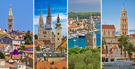 Welcome to Croatia, cities collage - obrazy, fototapety, plakaty