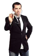 Doctor holding stethoscope