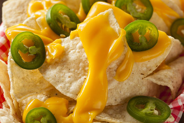 Homemade Nachos with Cheddar Cheese