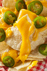 Homemade Nachos with Cheddar Cheese