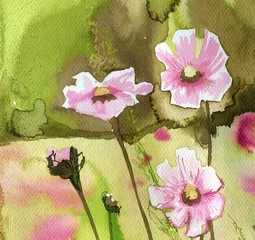 Photo sur Plexiglas Inspiration picturale pink flowers