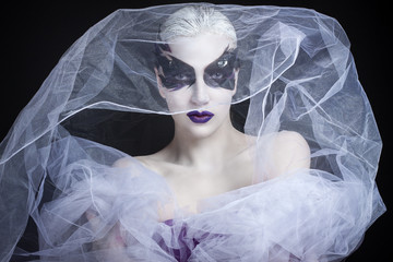 portrait of a girl with creative make-up