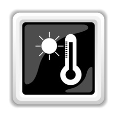 Sun and thermometer icon