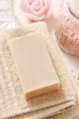 Bar of natural handmade soap