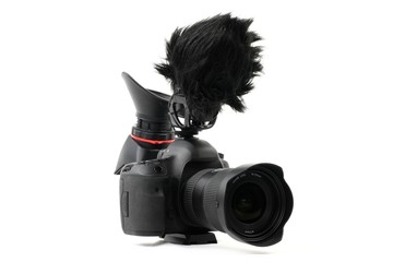 DSLR Kamera mit Mikrofon
