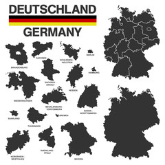 Obraz premium niemiecka mapa - wysokie szczegóły