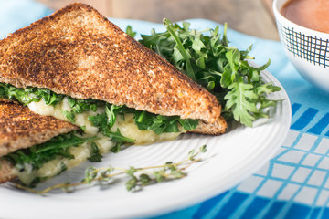 Grilled cheese with toasted bread