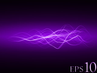 smooth energy waves (violet colored, wide waves version)