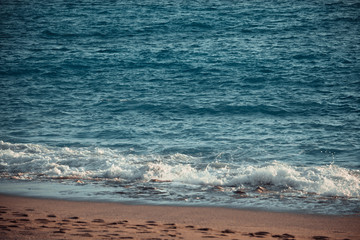 Blue sea with waves