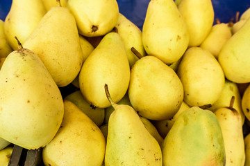 background of ripe pears