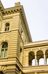 Fototapeta na wymiar Details of Bundeshaus palace in Bern - Switzerland