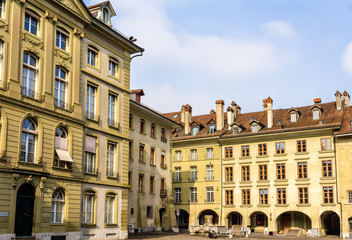Fototapeta na wymiar Buildings in the city center of Bern - Switzerland