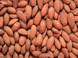 Almonds as food background