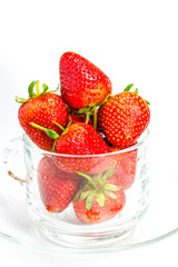 Fresh strawberry on white background