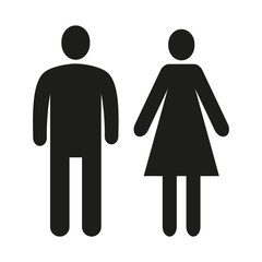 The man and woman icon. Family symbol. Flat