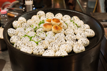 Obraz premium Shanghai fried pork buns, China