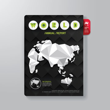 Cover Book Digital Design Minimal Style Template / can be used f