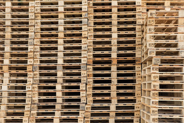 wood pallets stacked