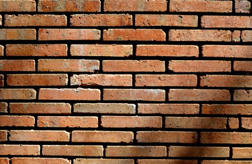 Background of red brick wall texture