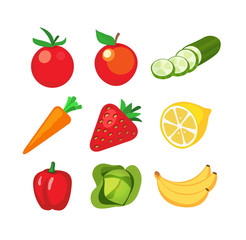 Icons of Fruits and Vegetables