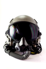 Flight helmet with oxygen mask