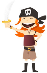 Obraz premium Pirate girl