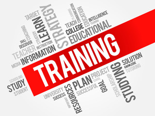 TRAINING word cloud, education concept