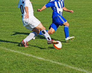 Soccer players in action