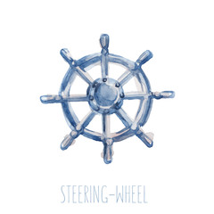Watercolor steering-wheel